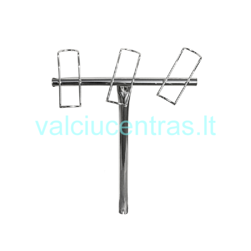 Nerūdijančio plieno 3 meškerių laikiklis Nerūdijančio plieno 3 meškerių laikiklis